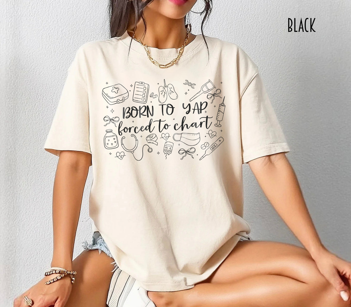 Born To Yap Forced To Chat Tee
