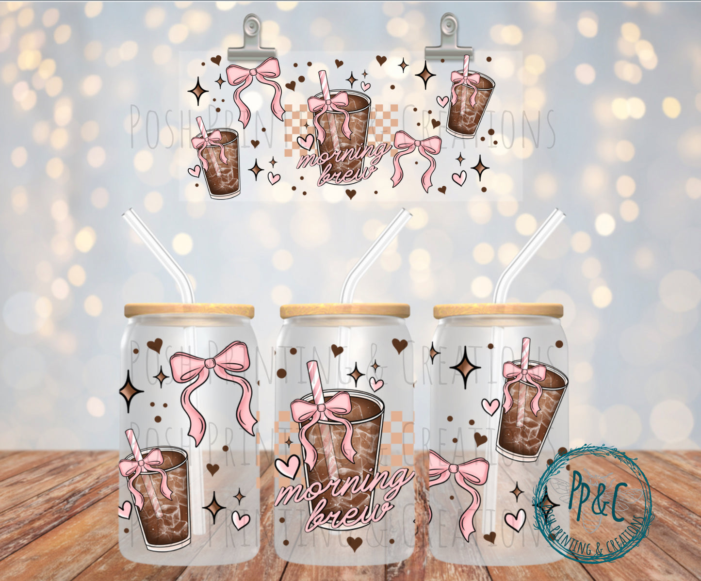 #219 PINK MORNING BREW UV DTF WRAP
