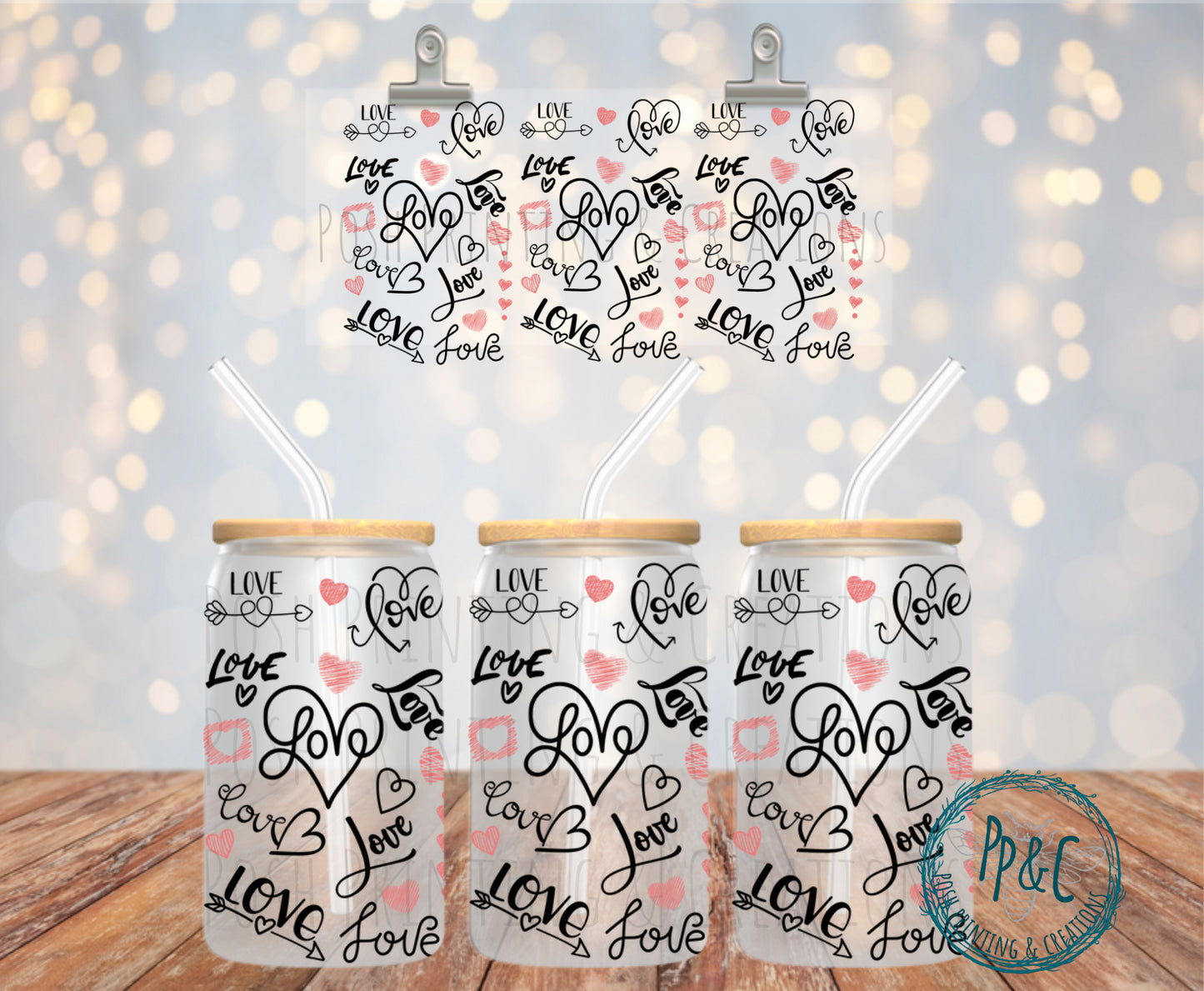 #284 LOVE UV DTF WRAP