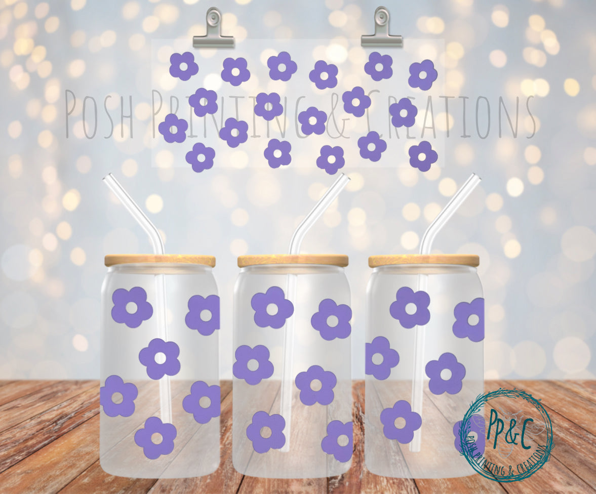 #256 PURPLE FLOWER UV DTF WRAP
