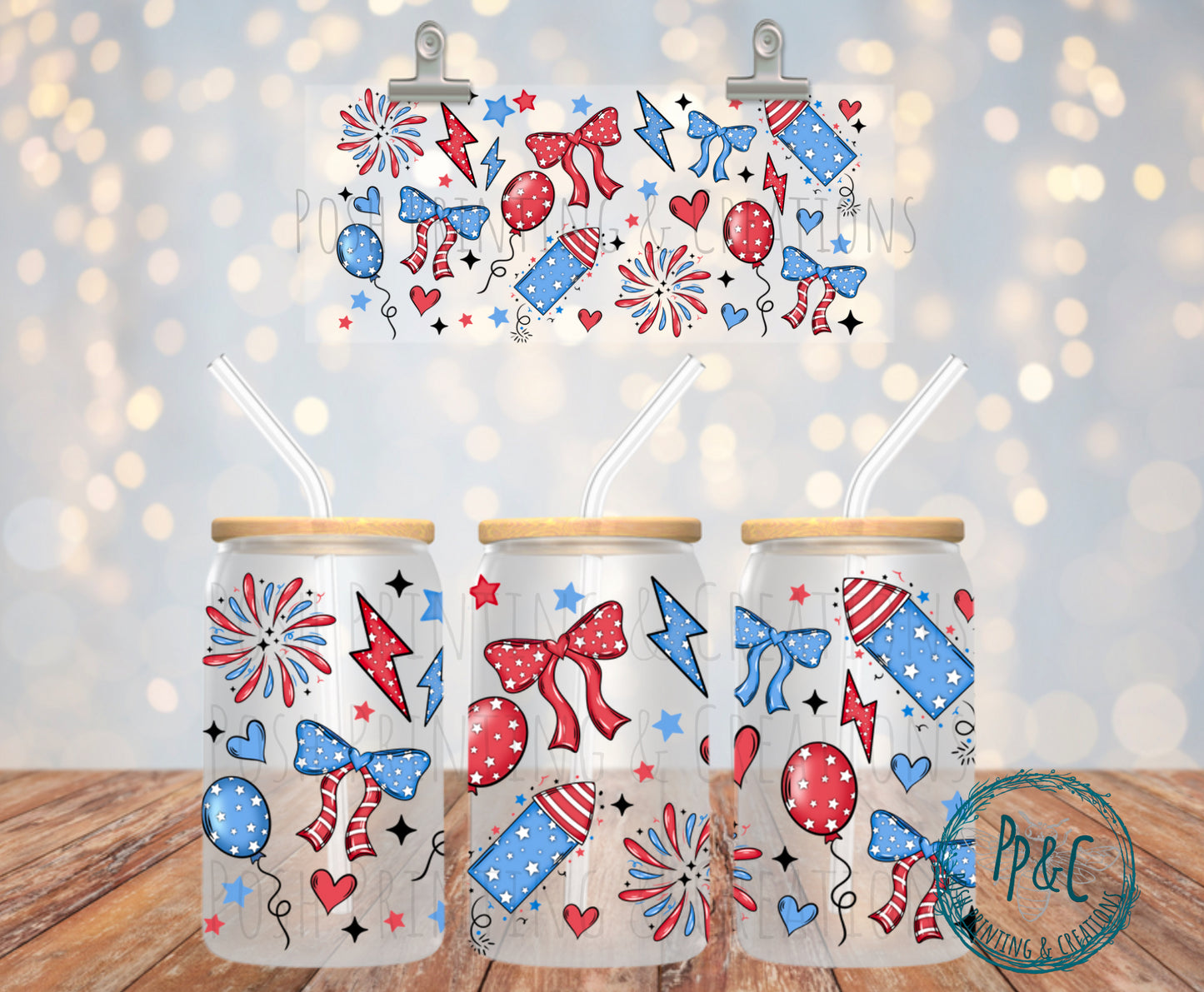 #377 4TH OF JULY UV DTF WRAP
