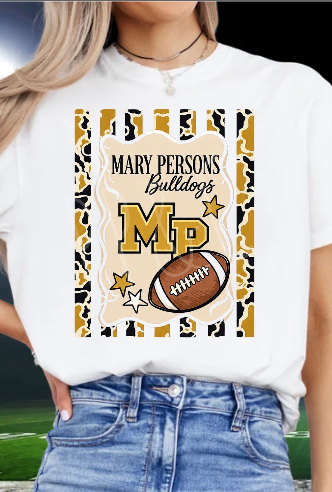 #100 Mary Persons Football Tee