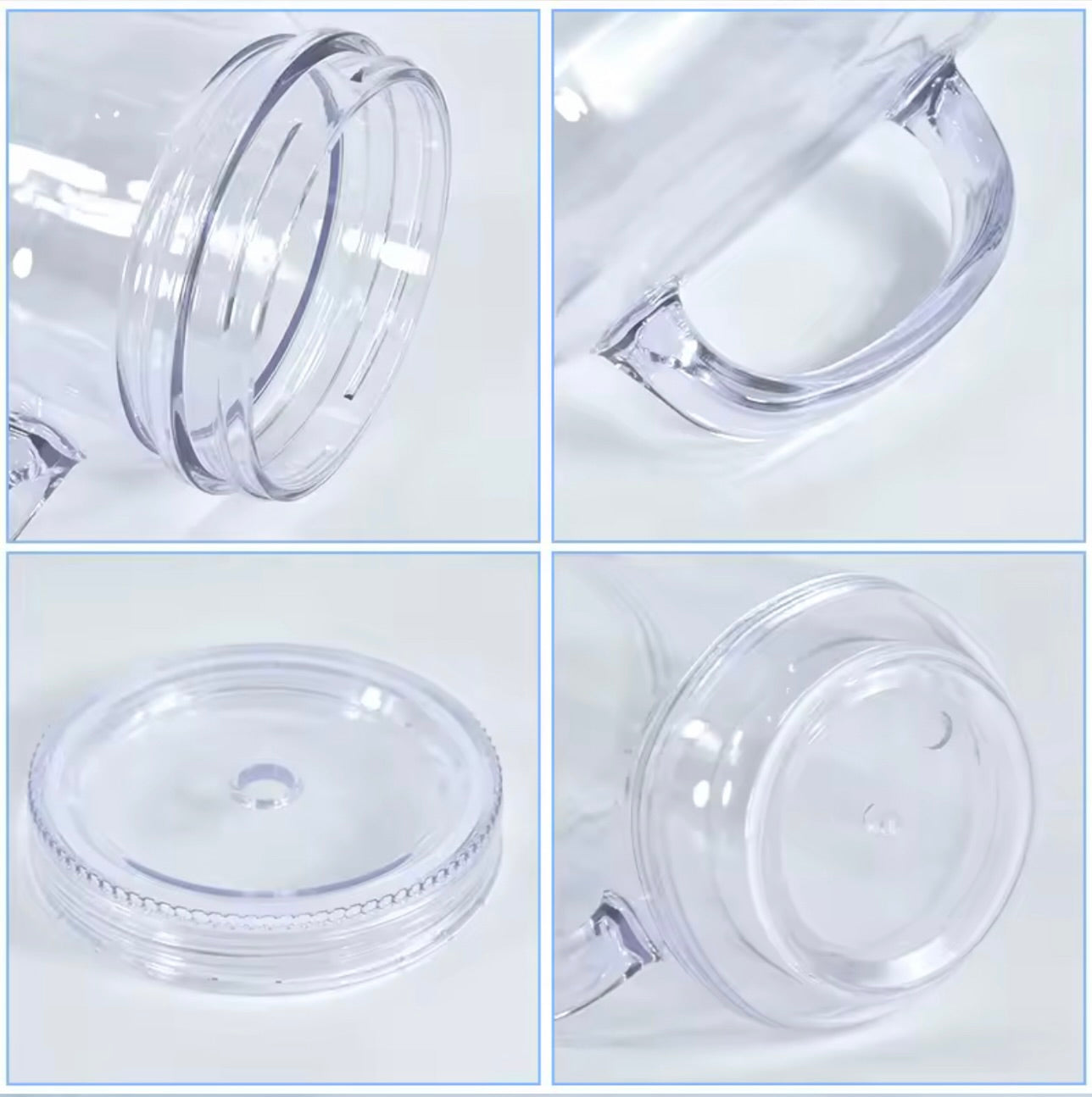 20oz CAPACITY DOUBLE WALL ACRYLIC MASON JAR PRE-DRILLED SNOW GLOBE TUMBLER