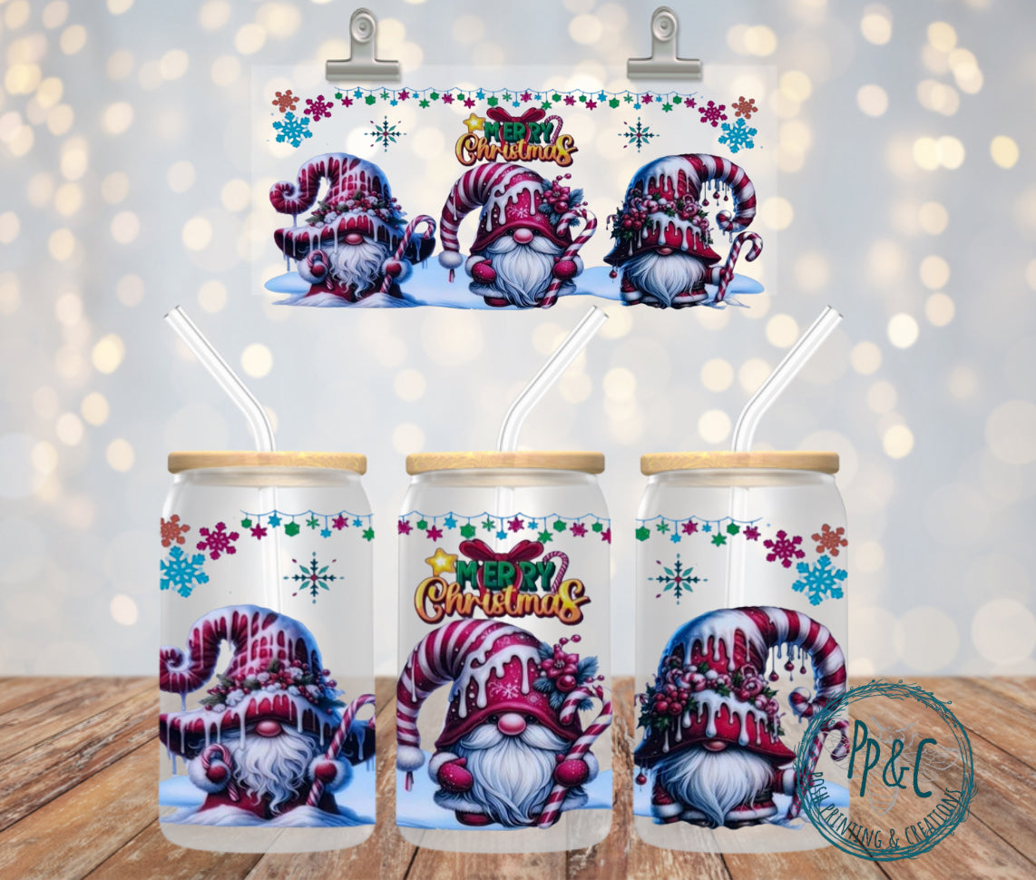 #414 GNOMES CHRISTMAS DOUBLESIDED UV DTF WRAP