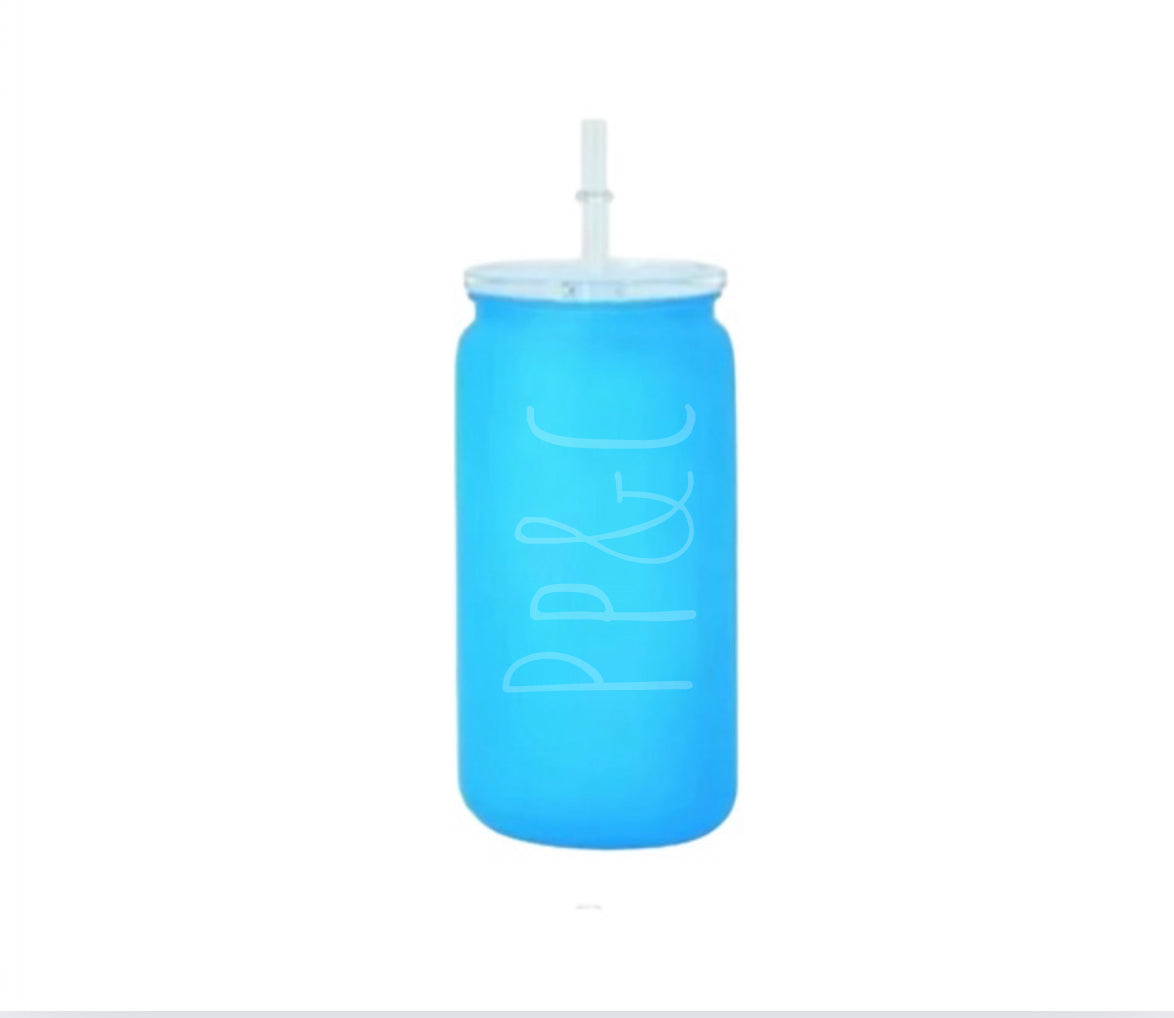 16oz ACRYLIC/PLASTIC OMBRÉ AND NEON MATTE COLOR CAN CUPS