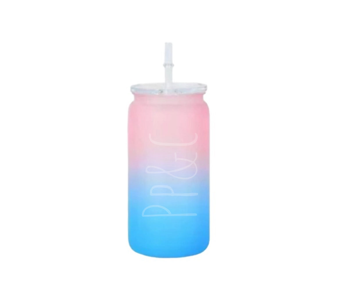 16oz ACRYLIC/PLASTIC OMBRÉ AND NEON MATTE COLOR CAN CUPS
