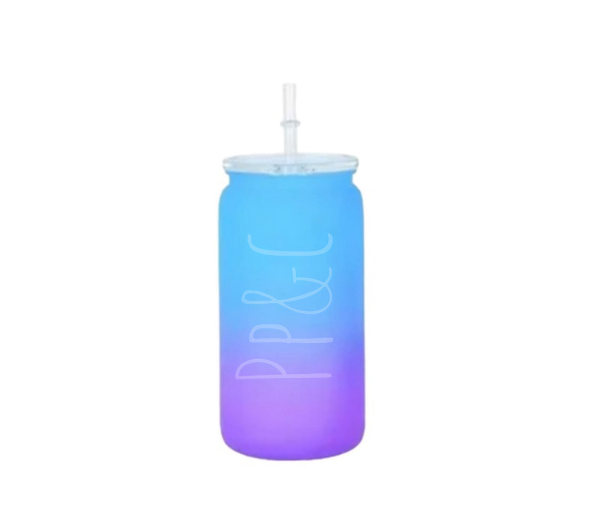 16oz ACRYLIC/PLASTIC OMBRÉ AND NEON MATTE COLOR CAN CUPS