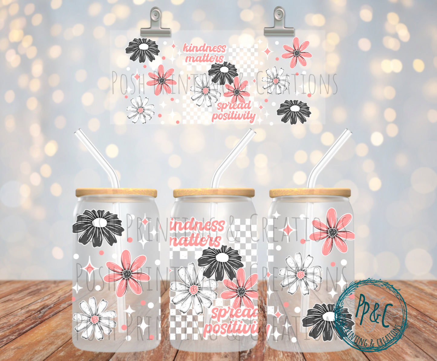 #257 KINDNESS MATTERS SPREAD POSITIVITY UV DTF WRAP