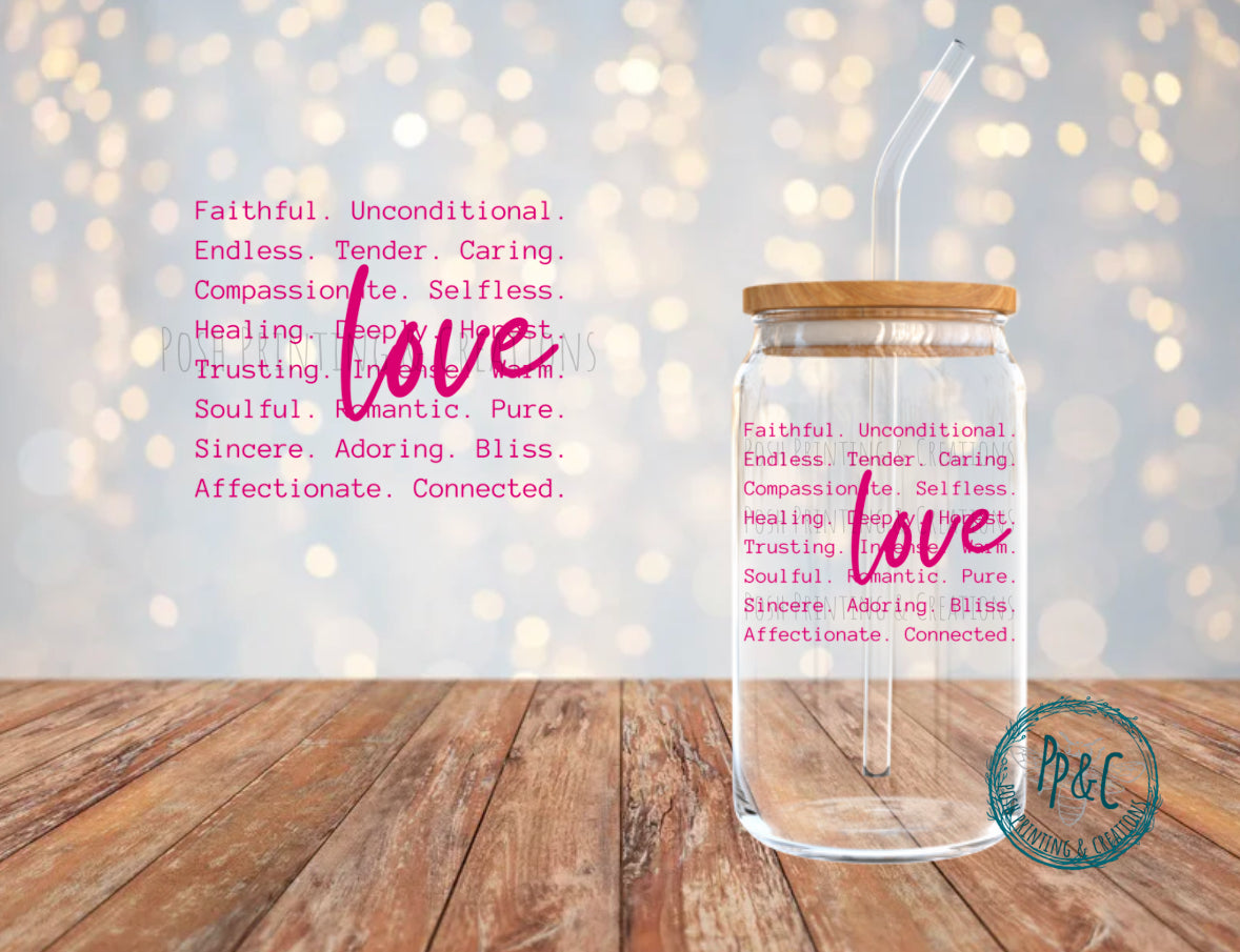 #524 LOVE MEANING UV DTF DECAL