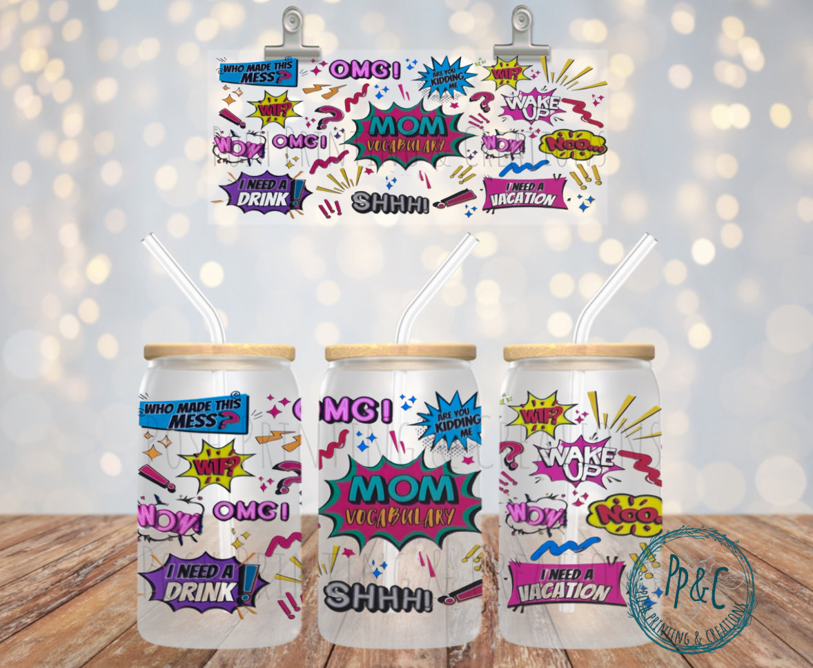 #282 MOM VOCABULART UV DTF WRAP