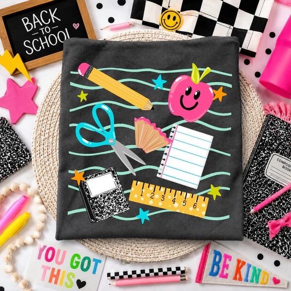 School Supplies Teachers Tee (Blank or Personalized)