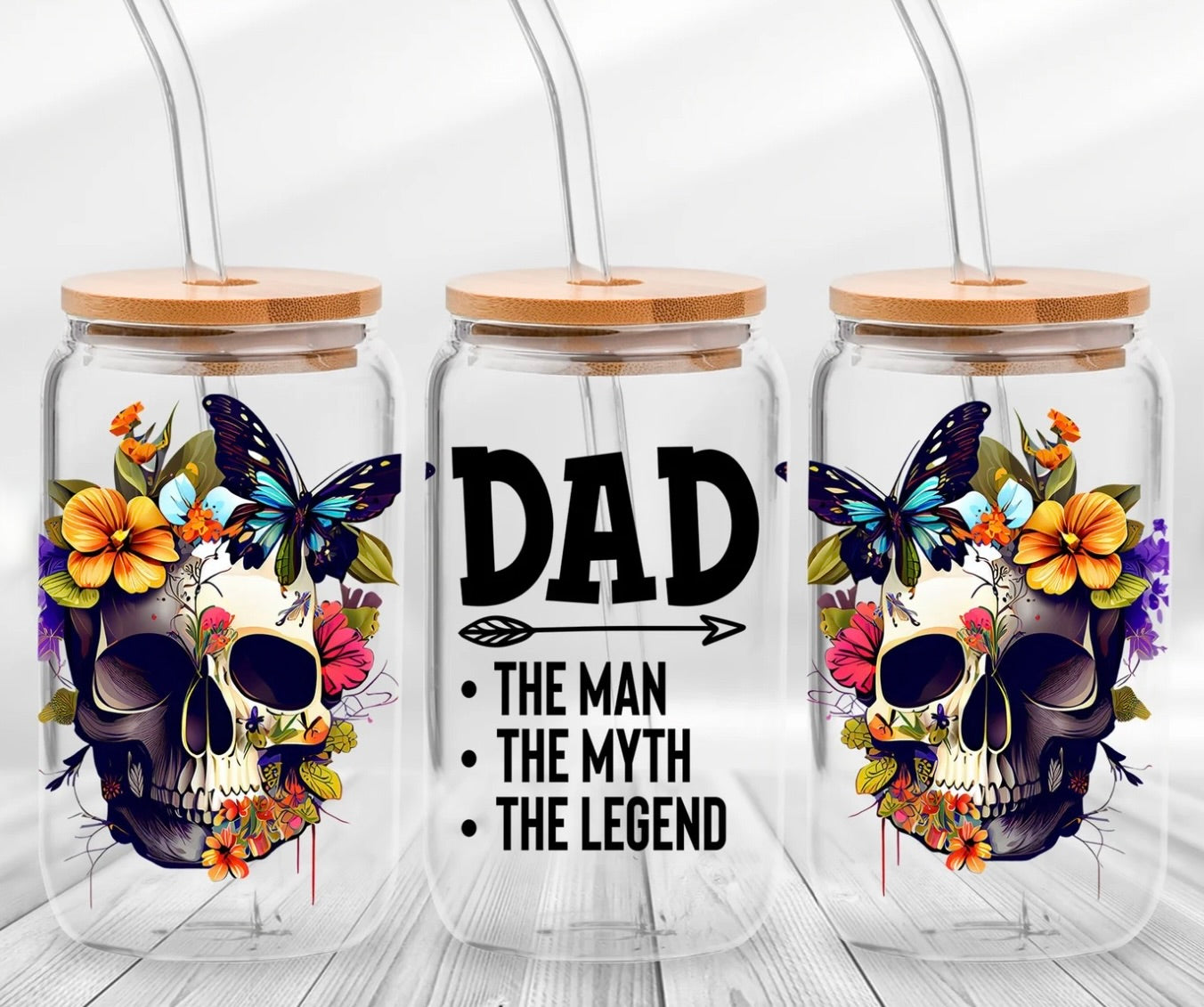 #222 DAD THE MAN THE MYTH THE LEGEND UV DTF WRAP