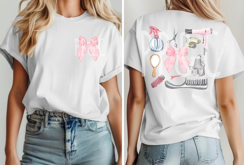 #808 DTF TWO PIECE PRINT- COQUETTE HAIRSTYLIST