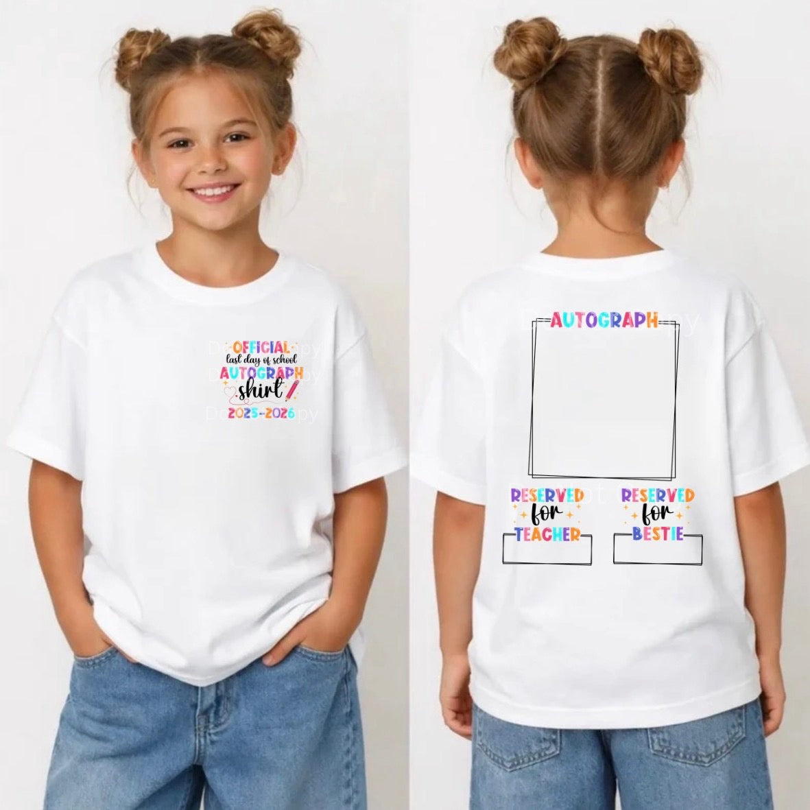 Multicolor Official Last Day of School Autograph Tee