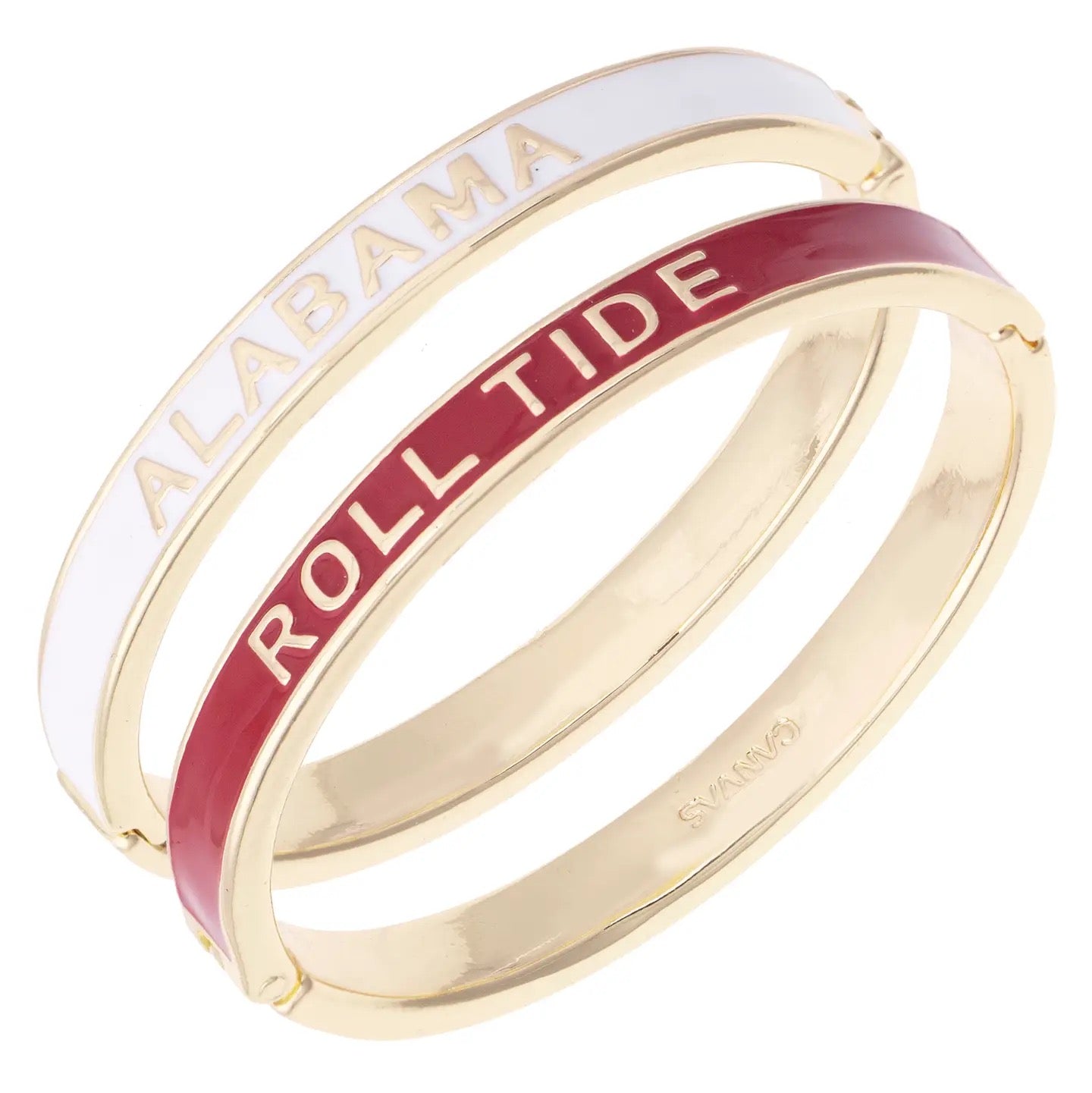 Alabama Crimson Tide Skinny Enamel Hinge Bangle
