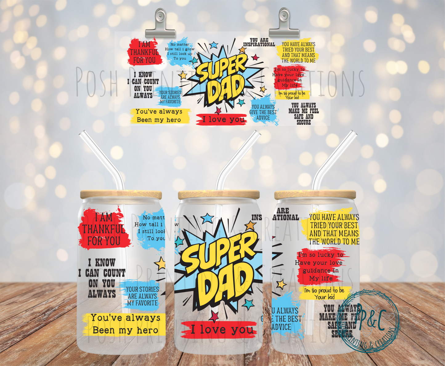 #205 SUPER DAD UV DTF WRAP