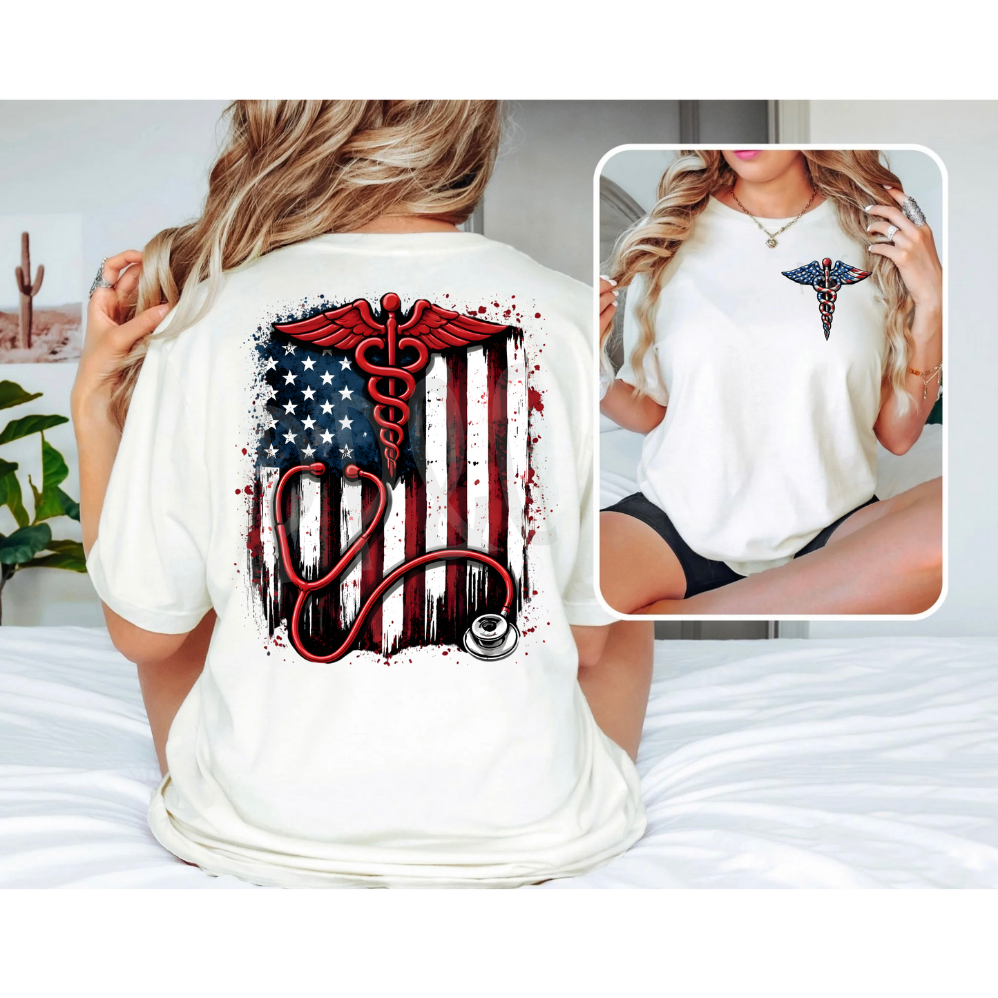 USA Medical Flag Tee (Blank or Personalized)