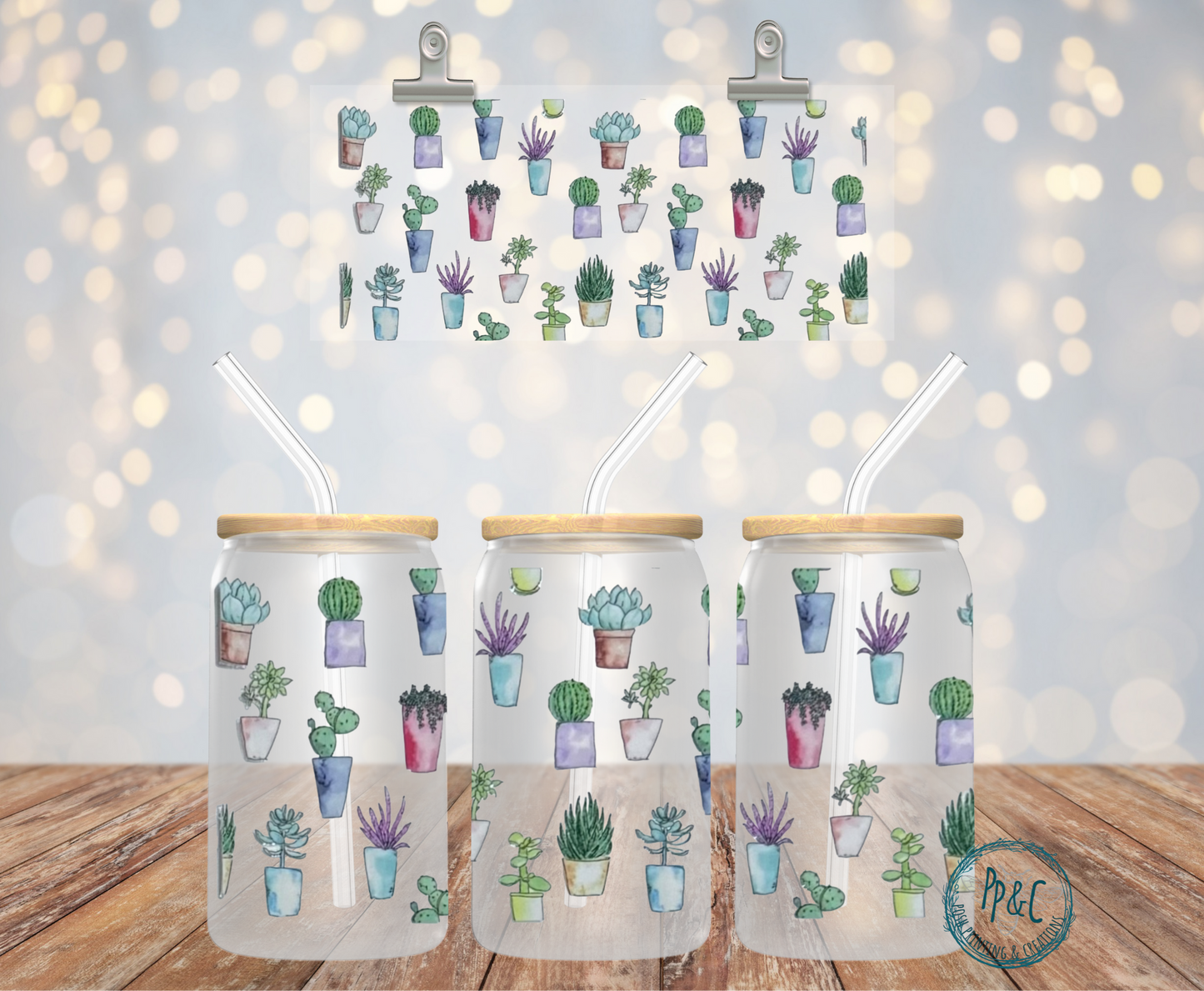 #411 POTTED PLANT UV DTF WRAP