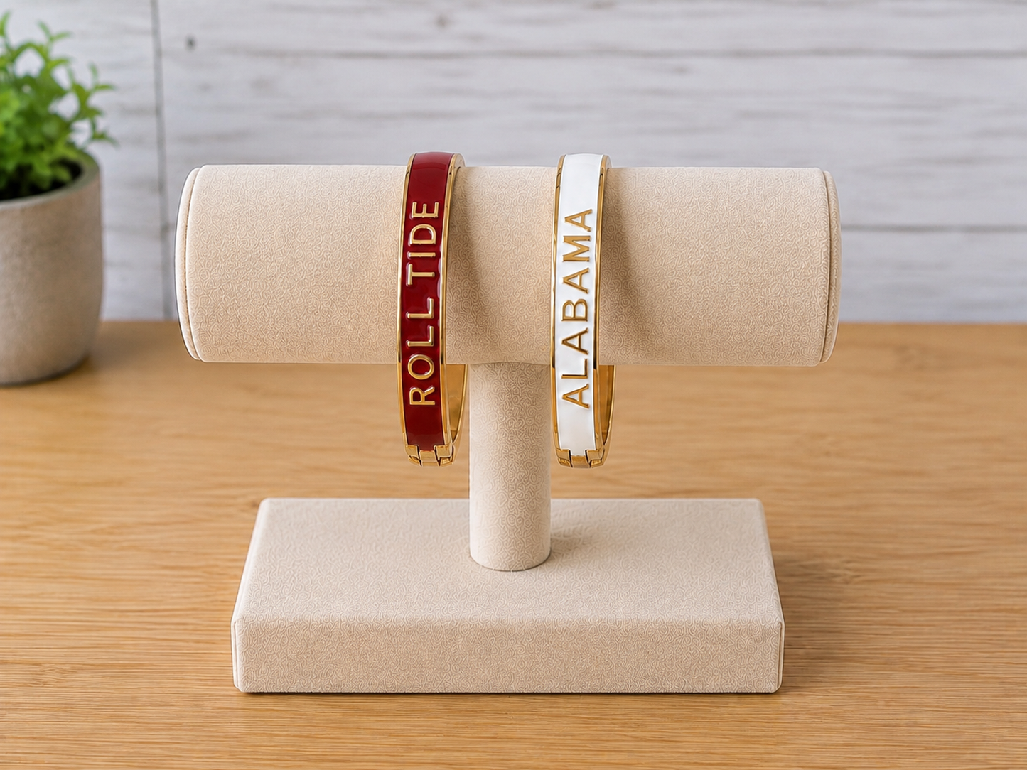 Alabama Crimson Tide Skinny Enamel Hinge Bangle
