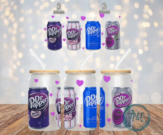 #392 SODA AND HEARTS. UV DTF WRAP