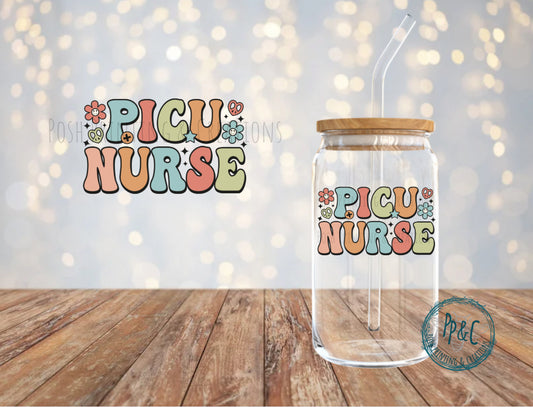 #524 PICU NURSE UV DTF DECAL