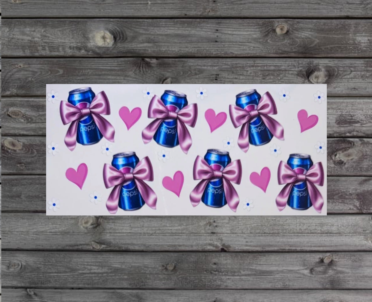 #372 SODA AND BOWS UV DTF WRAP