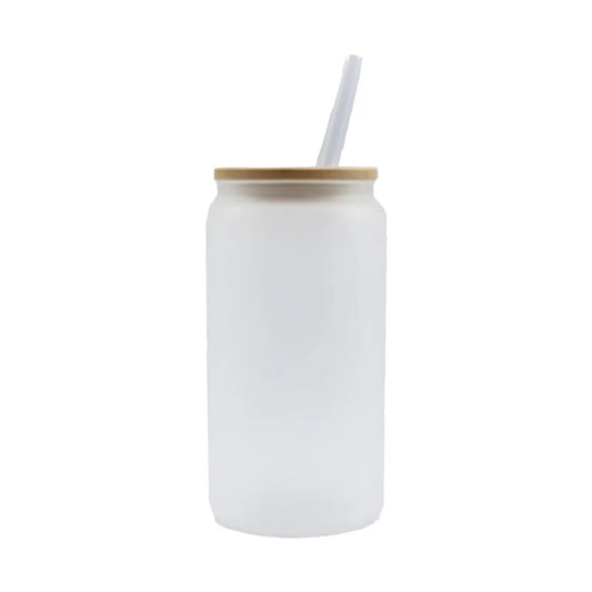 16oz SUBLIMATION  FROSTED GLASS CAN TUMBLER