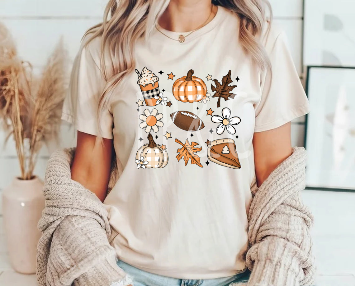 FALL PUMPKIN FRONT IMAGE TEE (SHORT SLEEVE COMFORT COLOR)