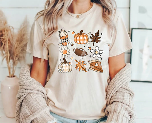 FALL PUMPKIN FRONT IMAGE TEE (SHORT SLEEVE COMFORT COLOR)