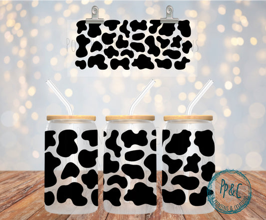 #261 BLACK COW PRINT UV DTF WRAP