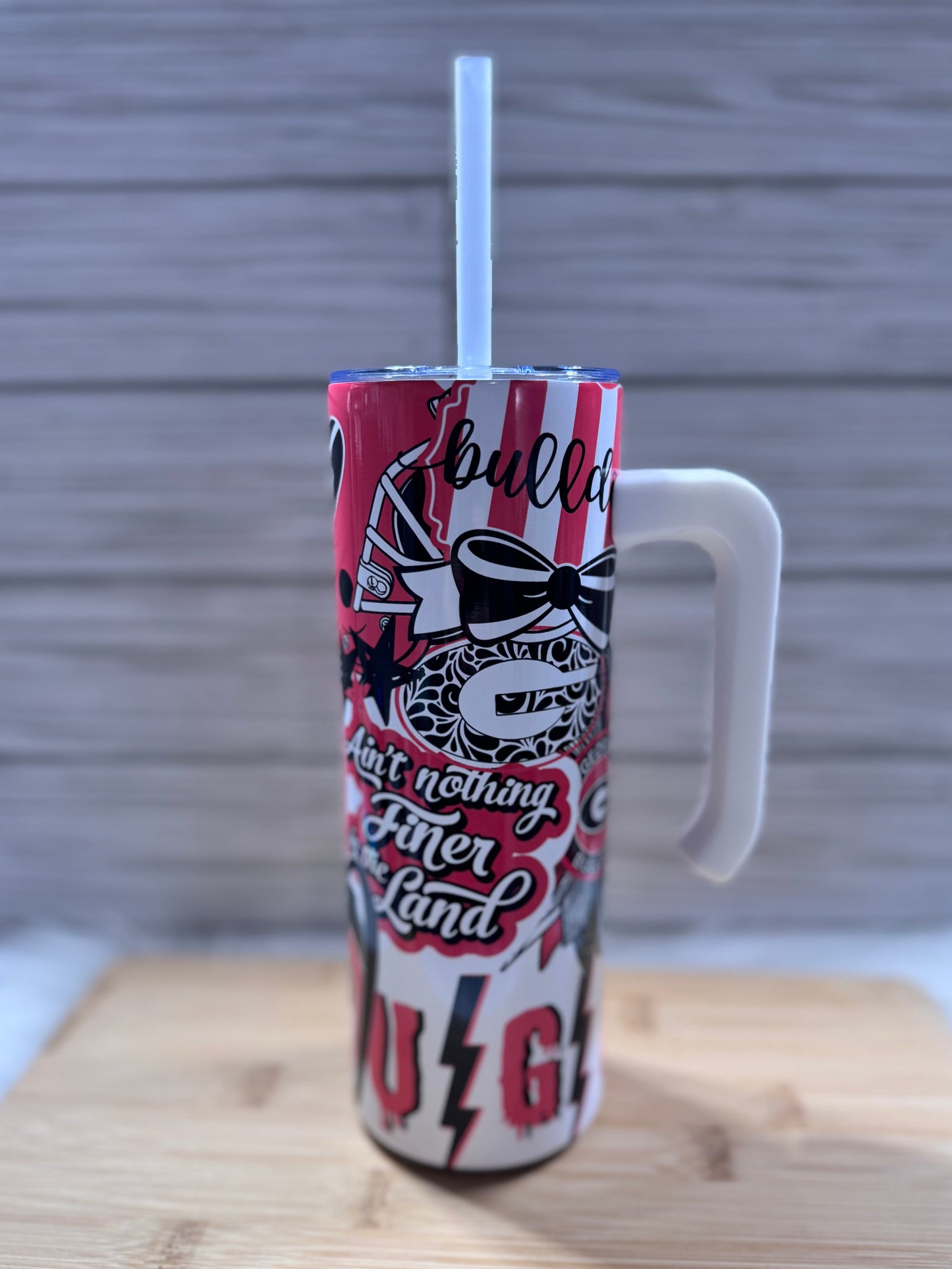 20oz Collage GB Stainless Steel Tumbler with Handle