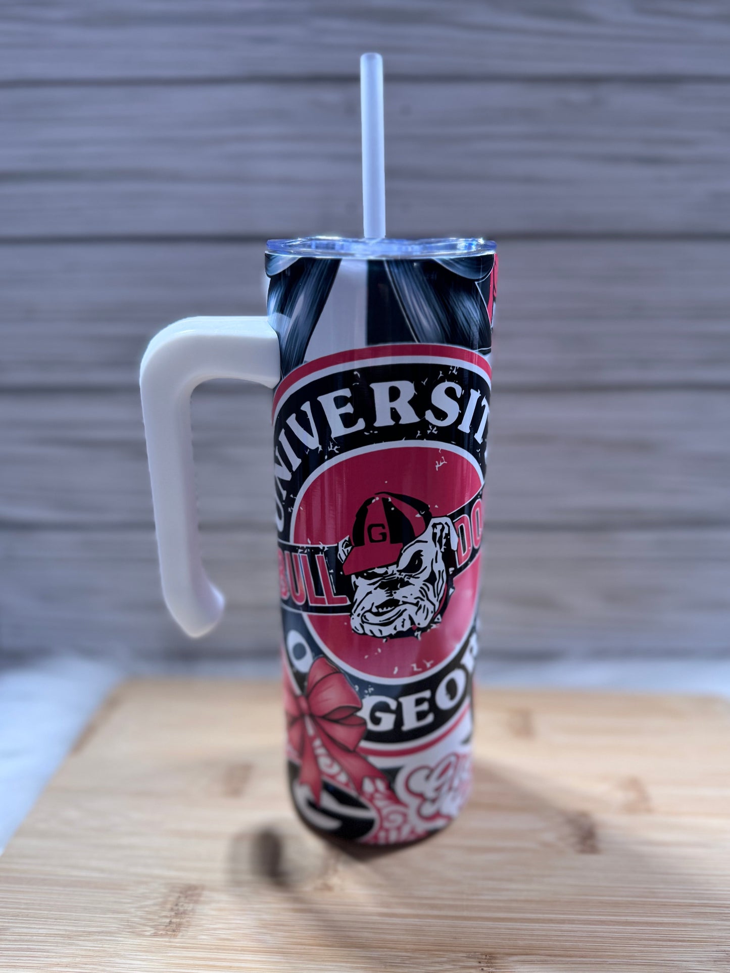 20oz Collage GB Stainless Steel Tumbler with Handle