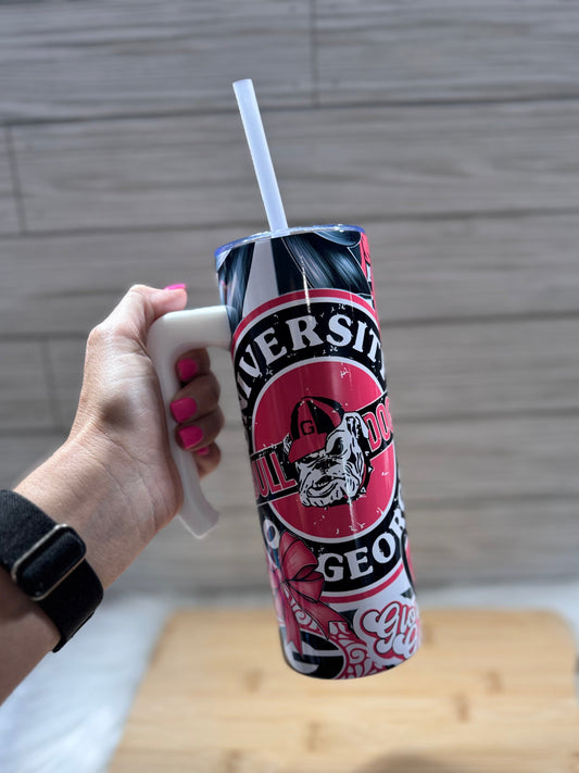 20oz Collage GB Stainless Steel Tumbler with Handle