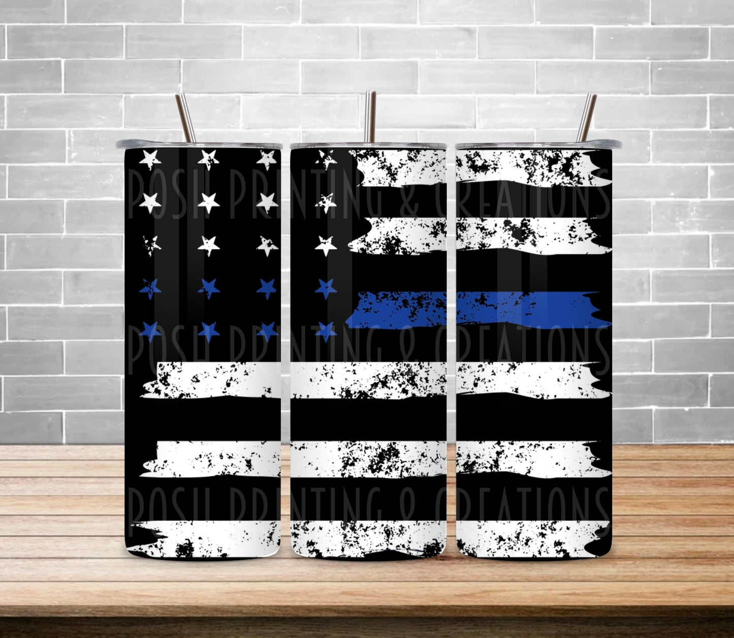 #603 BLUE LINE FLAG SUBLIMATION WRAP