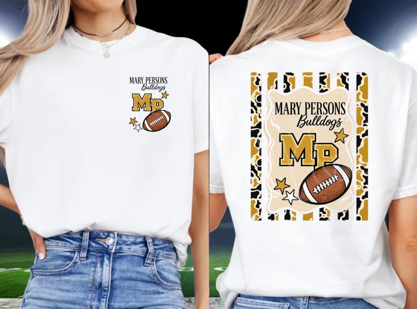 #100 Mary Persons Football Tee