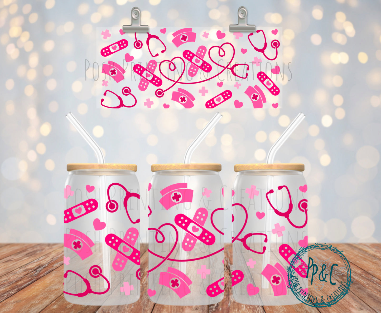 #280 PINK NURSE UV DTF WRAP