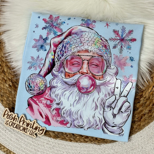 SANTA BLOWING A BUBBLE