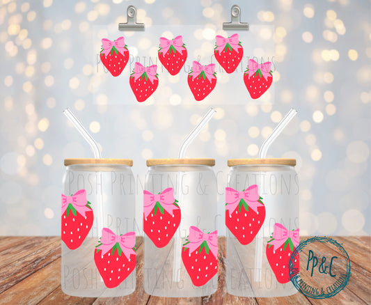 #294 STRAWBERRIES UV DTF WRAP