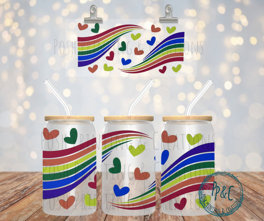 #397 RAINBOWS AND HEARTS UV DTF WRAP