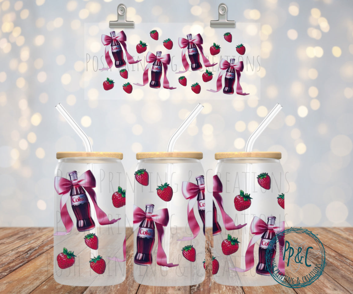 #268 DIET COKE AND BOWS UV DTF WRAP
