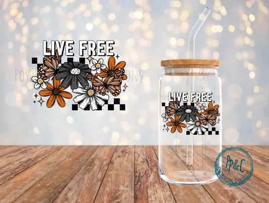 #504 LIVE FREE UV DTF DECAL