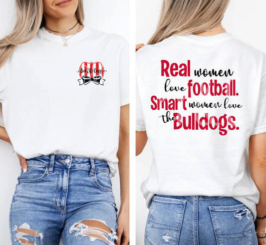 SMART WOMEN LOVE THE BULLDOGS TEE (SHORT SLEEVE COMFORT COLORS)