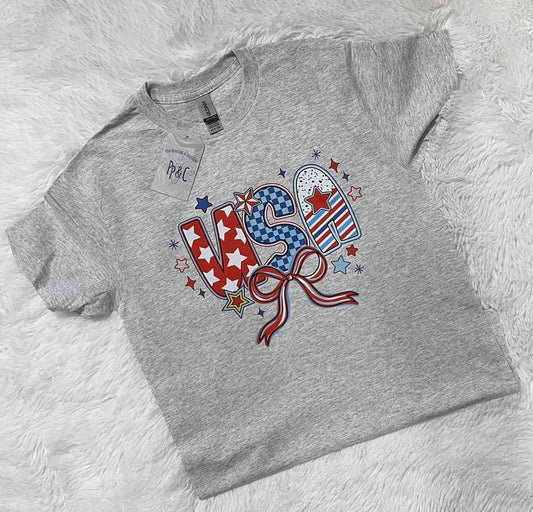 USA GILDAN ASH GREY TEE