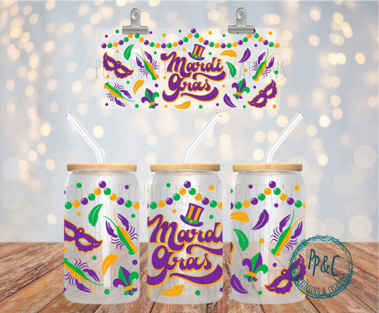 #338 MARDI GRAS PARTY UV DTF WRAP