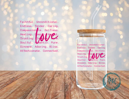 #524 LOVE MEANING UV DTF DECAL