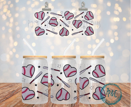 #286 HEART BASEBALL UV DTF WRAP