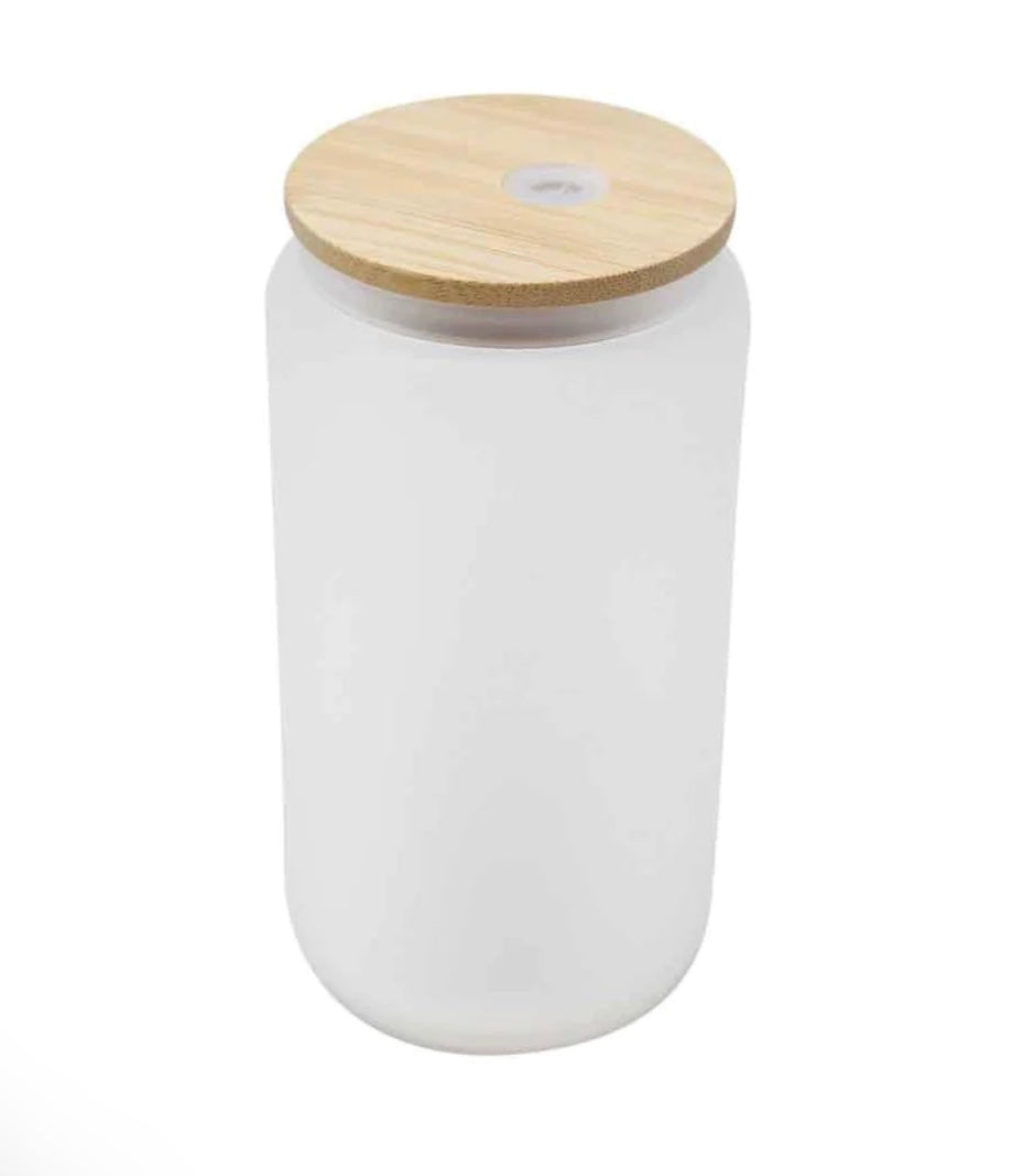 16oz SUBLIMATION  FROSTED GLASS CAN TUMBLER