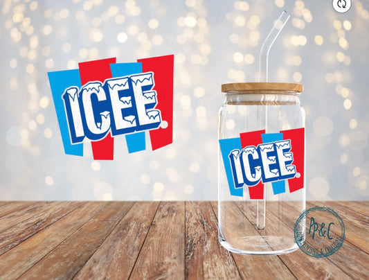 #571 Blue Snow Drink UV DTF DECAL