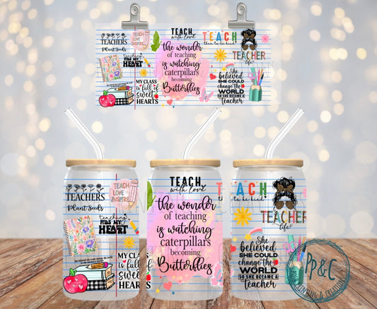#419 TEACH WITH LOVE UV DTF WRAP