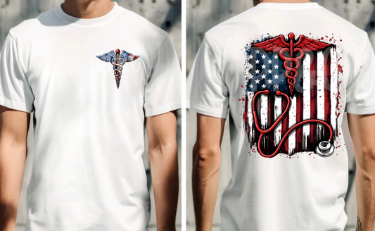 USA Medical Flag Tee (Blank or Personalized)